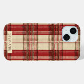 Classic Rood & Zwart Tartan Plaid - Rustiek Geweve Case-Mate iPhone Case (Achterkant (horizontaal))