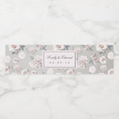 Classic Roos bruiloft Waterfles Etiket (Enkel label)