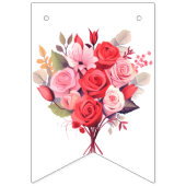 Classic Roos Flower Garden Foto Afstuderen Vlaggetjes (Eerste vlag)