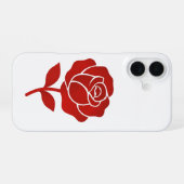 Classic Rose Emblem Forever Romantic Valentine day iPhone 16 Hoesje (Achterkant horizontaal)