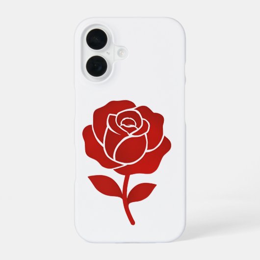 Classic Rose Emblem Forever Romantic Valentine day iPhone 16 Hoesje (Achterkant)