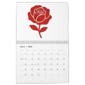 Classic Rose Forever Love Minimal Romantic Kalender (Mar 2026)