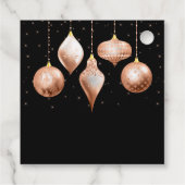 Classic Rose Gold Ornament Christmas Bedankjes Labels (Achterkant)