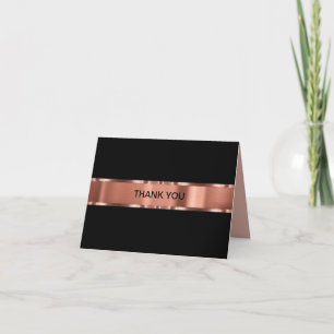 Classic Rose Gold Tone Business Merci Cartes