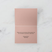 Classic Rose Gold Tone Business Merci Cartes (Intérieur)