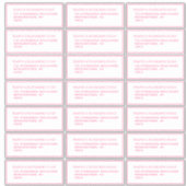 Classic Rose Guest Étiquettes de messagerie 21 par (Devant)