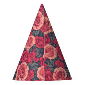 Classic Rose Themed Her Birthday Feesthoedjes (Achterkant)