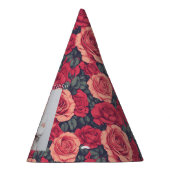 Classic Rose Themed Her Birthday Feesthoedjes (Rechts)