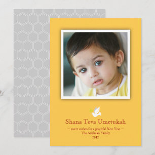 Classic Rosh Hashanah-fotokaart Feestdagenkaart