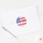 Classic Round American Flag Kies voor Sticker (Envelop)