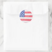 Classic Round American Flag Sticker (Sac)