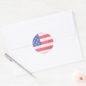 Classic Round American Flag Sticker (Enveloppe)