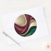 Classic round sticker in stylish graphic (Envelop)