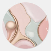 Classic round sticker in stylish graphic (Voorkant)