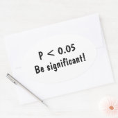 Classic Round Sticker voor studenten statistiek (Envelop)