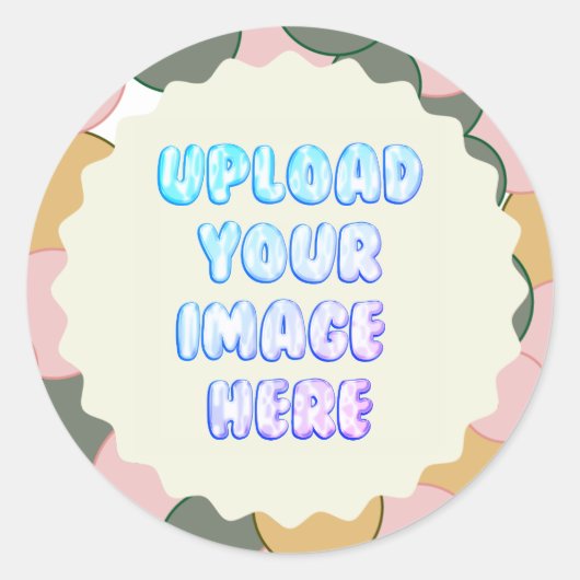 Classic Round Sticker with a Business Logo (Devant)