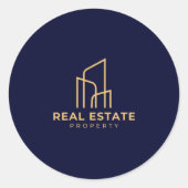 Classic Round Stickers  (Voorkant)