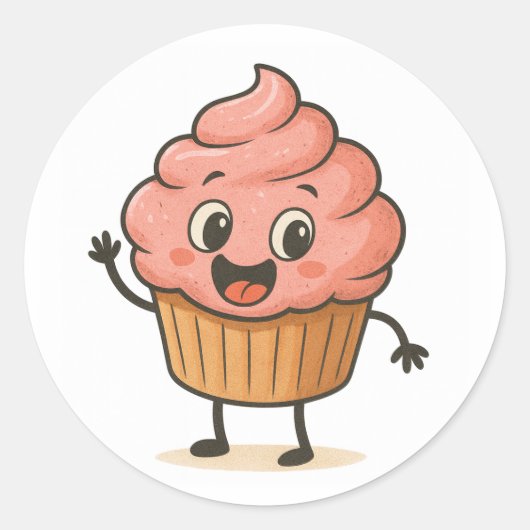 Classic Round Stickers Cute Design (Devant)