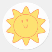 Classic Round Stickers (Cute Design) (Devant)