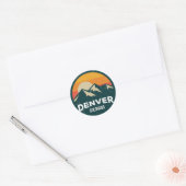 Classic Round Stickers – Denver Colorado Mountain (Enveloppe)