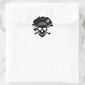 Classic Round Stickers – Skeleton Design (Sac)