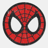 Classic Round Stickers – Spider Hero Design (Voorkant)