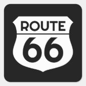 Classic Route 66 snelweg logo teken sticker (Voorkant)