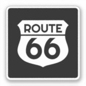 Classic Route 66 snelweg teken logo vinyl sticker (Voorkant)