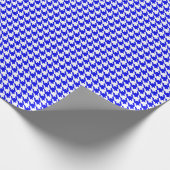 Classic Royal Blue and White Houndstooth Pattern  Cadeaupapier (Hoek)