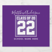 Classic Royal Paarse Afstuderen Bier Etiket (Enkel label)