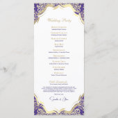 Classic Royal violet et or programme ornemental (Dos)