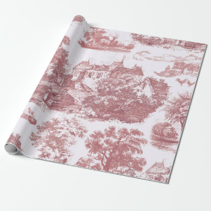 Classic Roze Franse Country Toile Cadeaupapier
