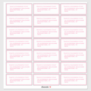 Classic Roze Gast Mailing Labels 21 Per Blad