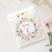 Classic Roze Peter het Konijn Bloemen Verjaardag Bedankzakje (Gezegeld)