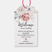 Classic Rozen Elegante bruiloft Welkom Gift Label Cadeaulabel (Voorkant)