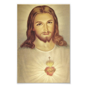 Classic Sacred Heart van Jesus Foto Print Foto Afdruk
