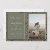 Classic Sage Elegant Bloemen Foto Kaart (Voorkant)