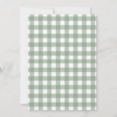 Classic Sage en Plaid Thanksgiving Uitnodiging (Achterkant)