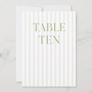 Classic Sage Green & Beige Trouwen 10 Tafelnummer
