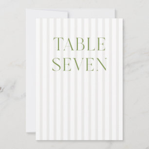 Classic Sage Green & Beige Wedding 7 Tafelnummer