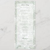 Classic Sage Green Landscape Toile Wedding Programma (Achterkant)