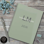 Classic Sage Green Monogram Office Planning
