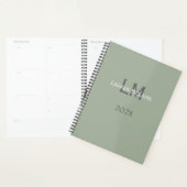 Classic Sage Green Monogram Office Planning Planner (Display)