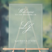 Classic Sage Green Monogramme moderne Bienvenue (Neutre)