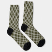 Classic Sage Green Plaid Sokken (Rechts)
