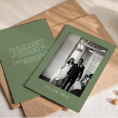 Classic Sage Green Wedding Foto Dank u kaart