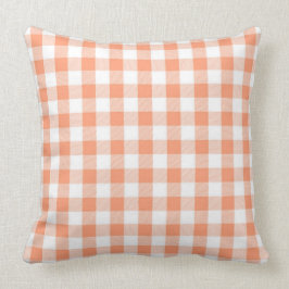 Classic Salmon Gingham Pattern Sierkussen