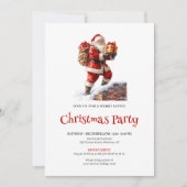 Classic Santa Claus Kids Holiday Party Invitation (Devant)