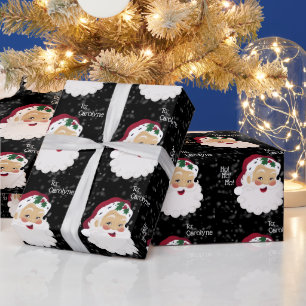 Classic Santa Claus Red Pet gepersonaliseerd Cadeaupapier