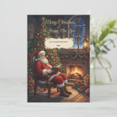 Classic Santa Claus & Warm Candlelight Personalize (Staand voorkant)